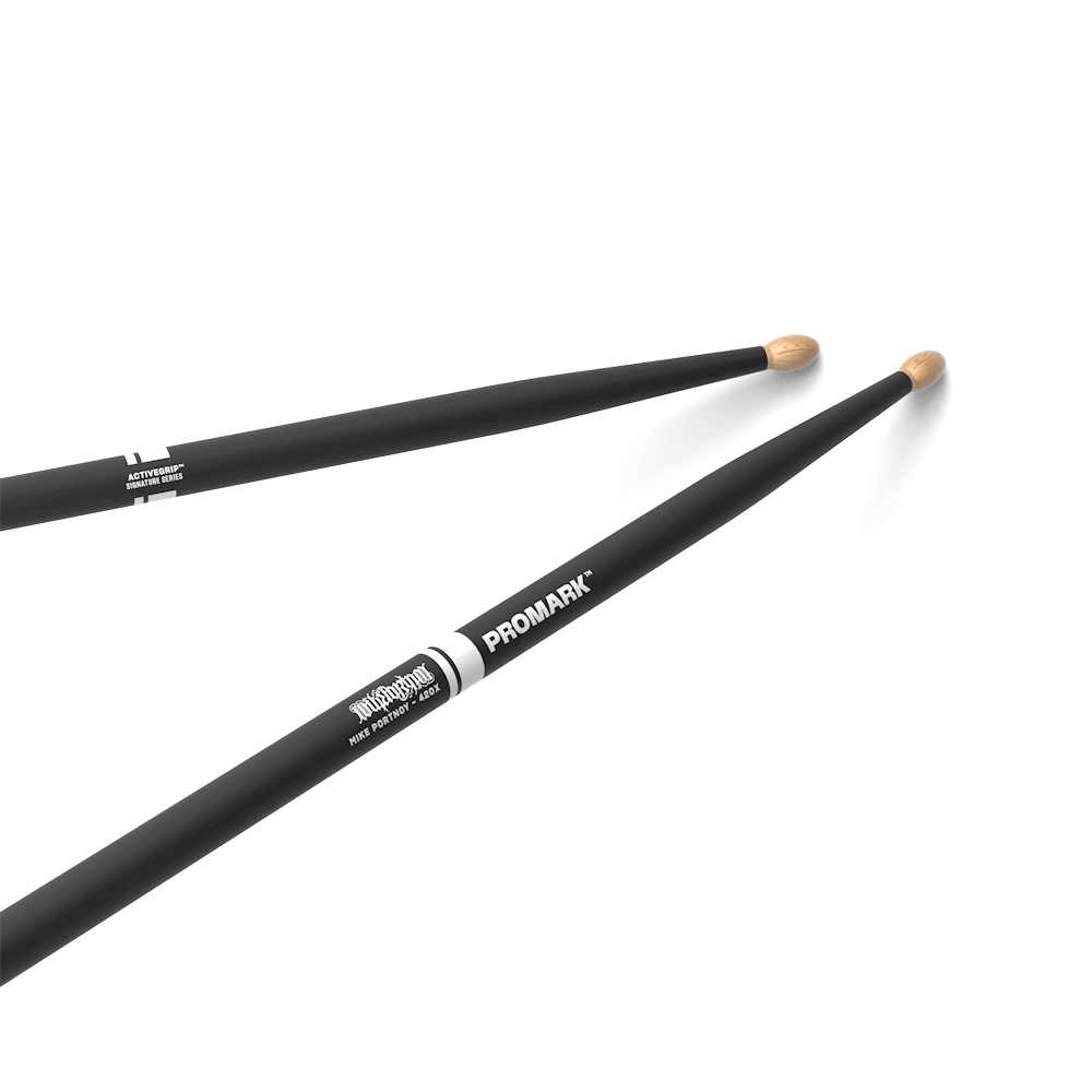 Mike Portnoy 420X ActiveGrip Hickory Drumstick, Wood Tip | ProMark