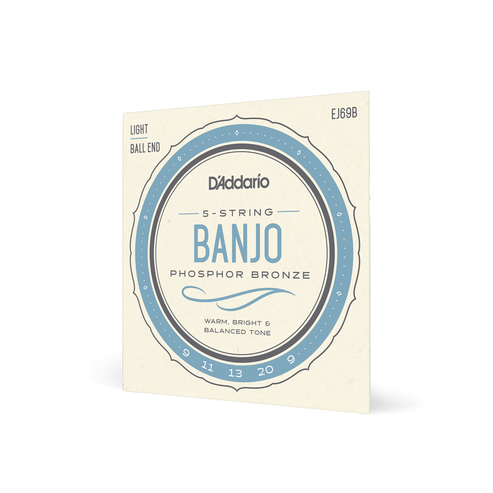 3 Set Di Corde Per Banjo D'Addario EJ55 – Bronzo Fosforoso, Medium, 5 Corde, Made In USA