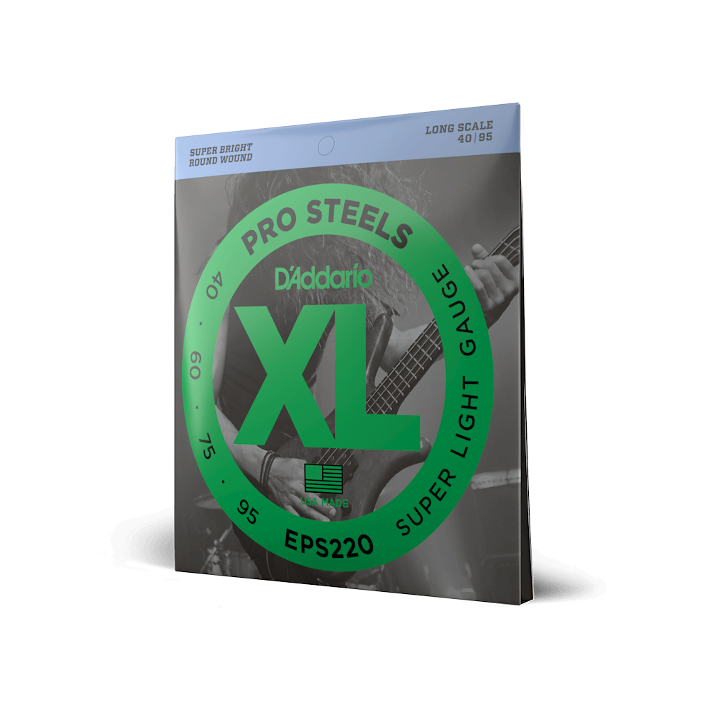40-95 Super Light, Long Scale, XL ProSteels Bass Guitar Strings