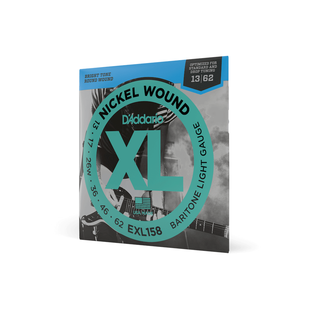 13-62 Light Baritone, XL Nickel Wound Electric Guitar Strings