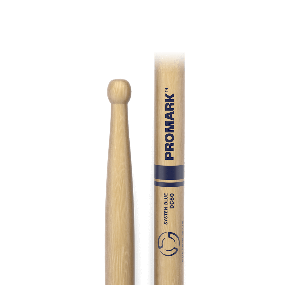 System Blue DC50 Hickory Drumstick, Wood Tip | ProMark Drumsticks