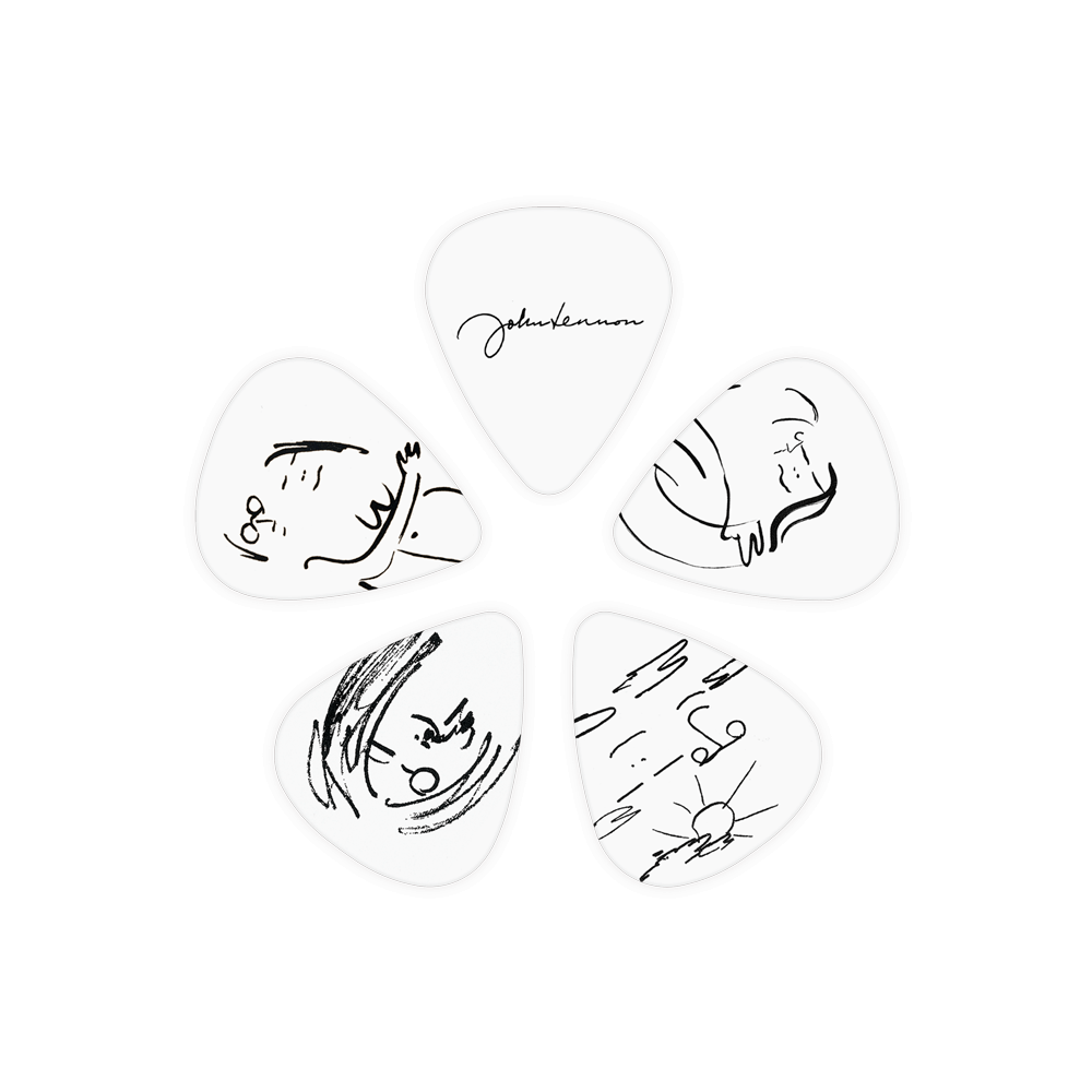John & Yoko Guitar Picks 0.70mm | Lennon Art Series | D'Addario