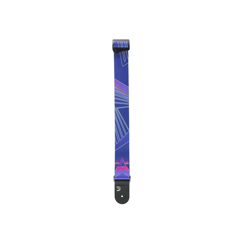 80s Prism Outrun Polyester Retro Trippy Guitar Strap | 50RUN81 | D
