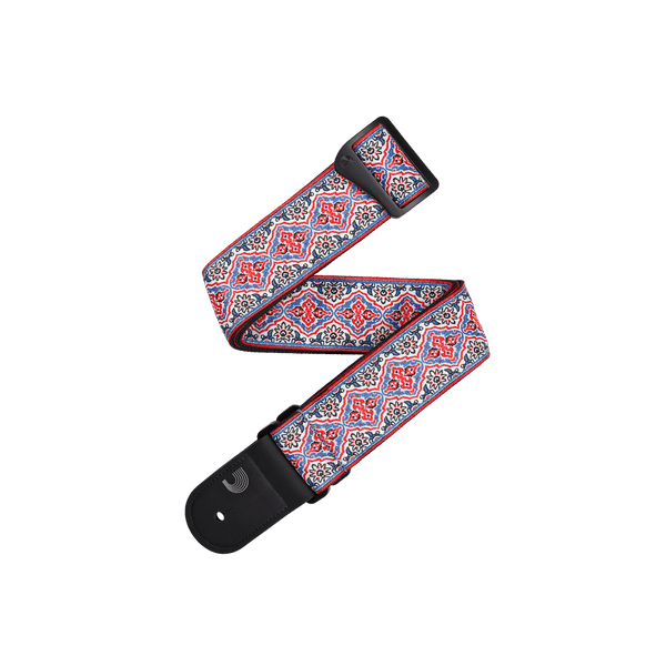 ダダリオ　ストラップ　RAS 朝日六花　25REV00 D'addario Eco Persian Woven Guitar Strap, White | D'Addario