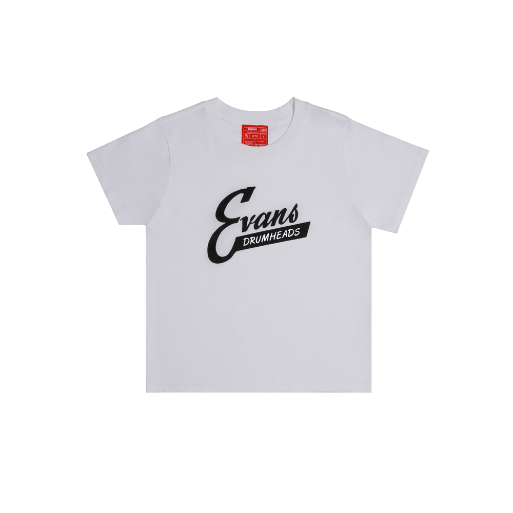 EVANS Retro Women's White T-Shirt | D'Addario Merch