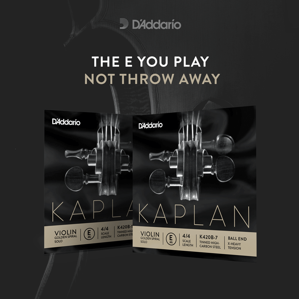 Kaplan Non-Whistling Violin E String | Orchestral | D'Addario
