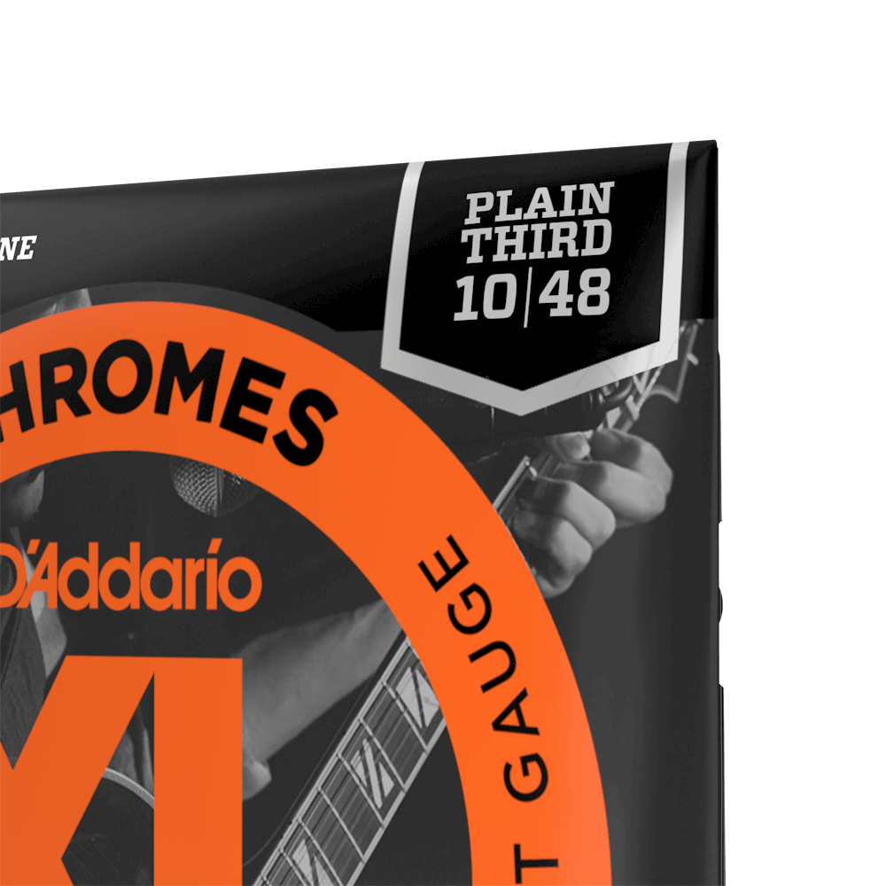 XL Chromes Electric Guitar Strings, 10-48 Extra Light, Plain Third
