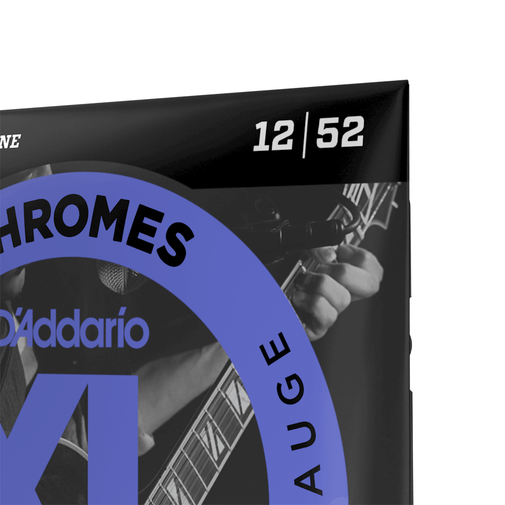 12-52 Light, XL Chromes Flat Wound Electric Guitar Strings | ECG25