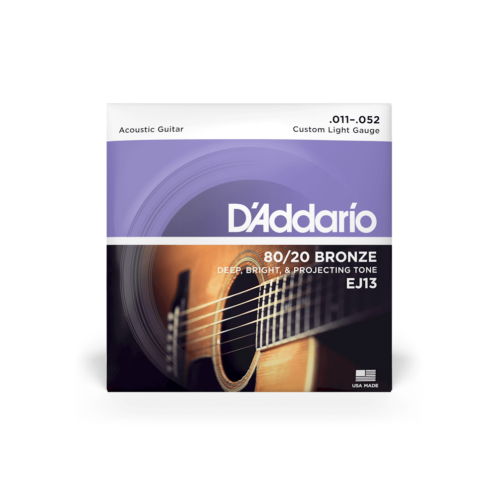 11-52 Custom Light, 80/20 Bronze Acoustic Guitar Strings | EJ13