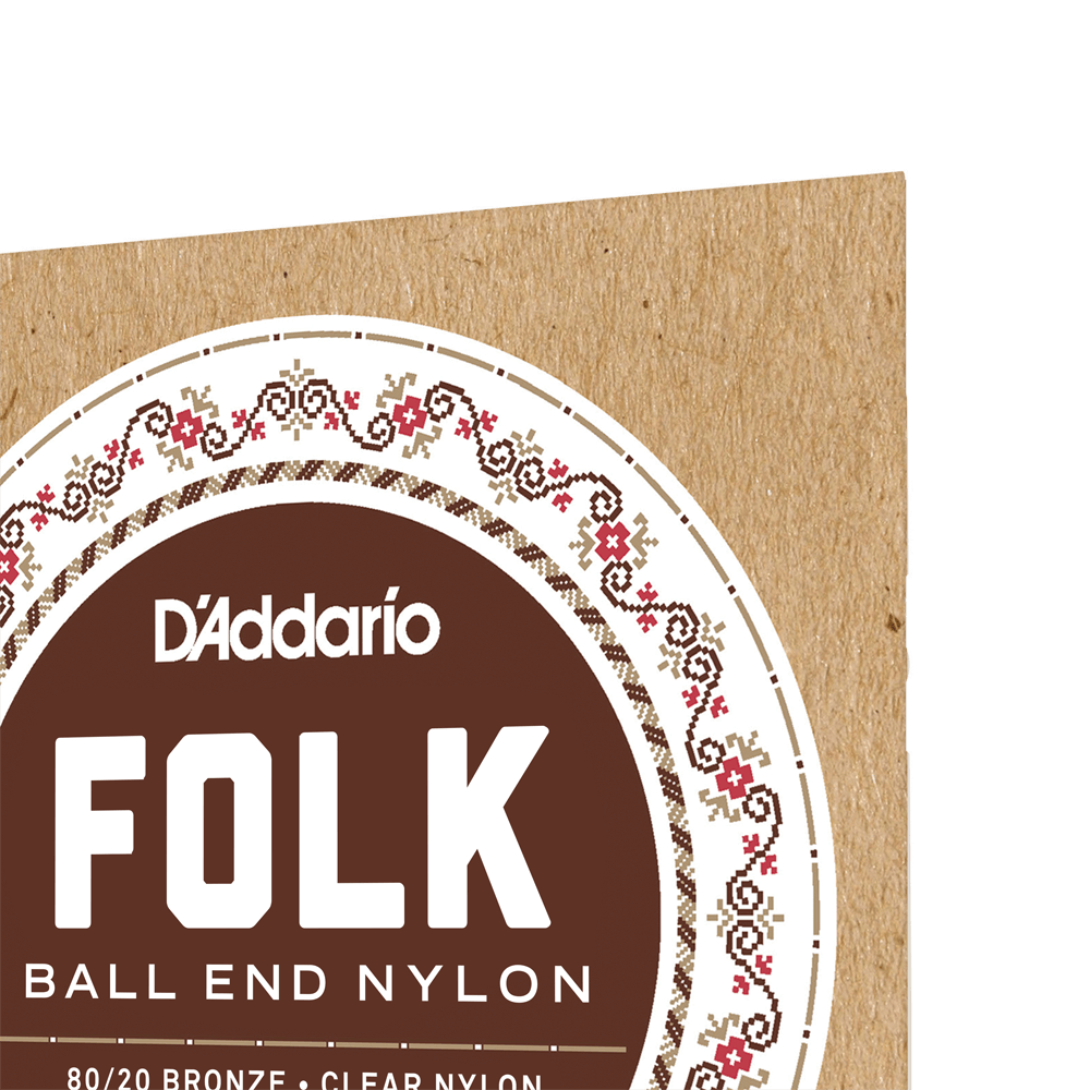 Normal Tension Ball End, 80/20 Bronze/Clear Nylon, Folk Nylon