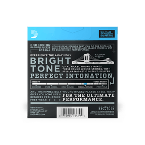D'Addario EXL125 per chitarra elettrica, Nickel Wound, Super Light Top/Regular Bottom, 9-46 D'Addario EXL125 per chitarra elettrica, Nickel Wound, Super Light Top/Regular Bottom, 9-46