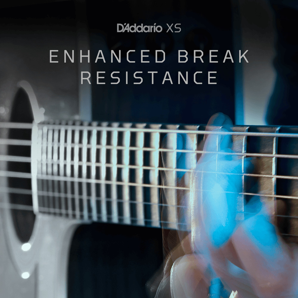 D'Addario XS acoustic string technology feature graphic