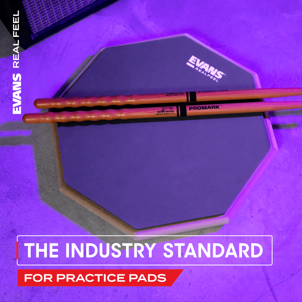 Evans 2-Sided RealFeel Practice Pad, 6 Inch Evans 2-Sided RealFeel Practice Pad, 6 Inch