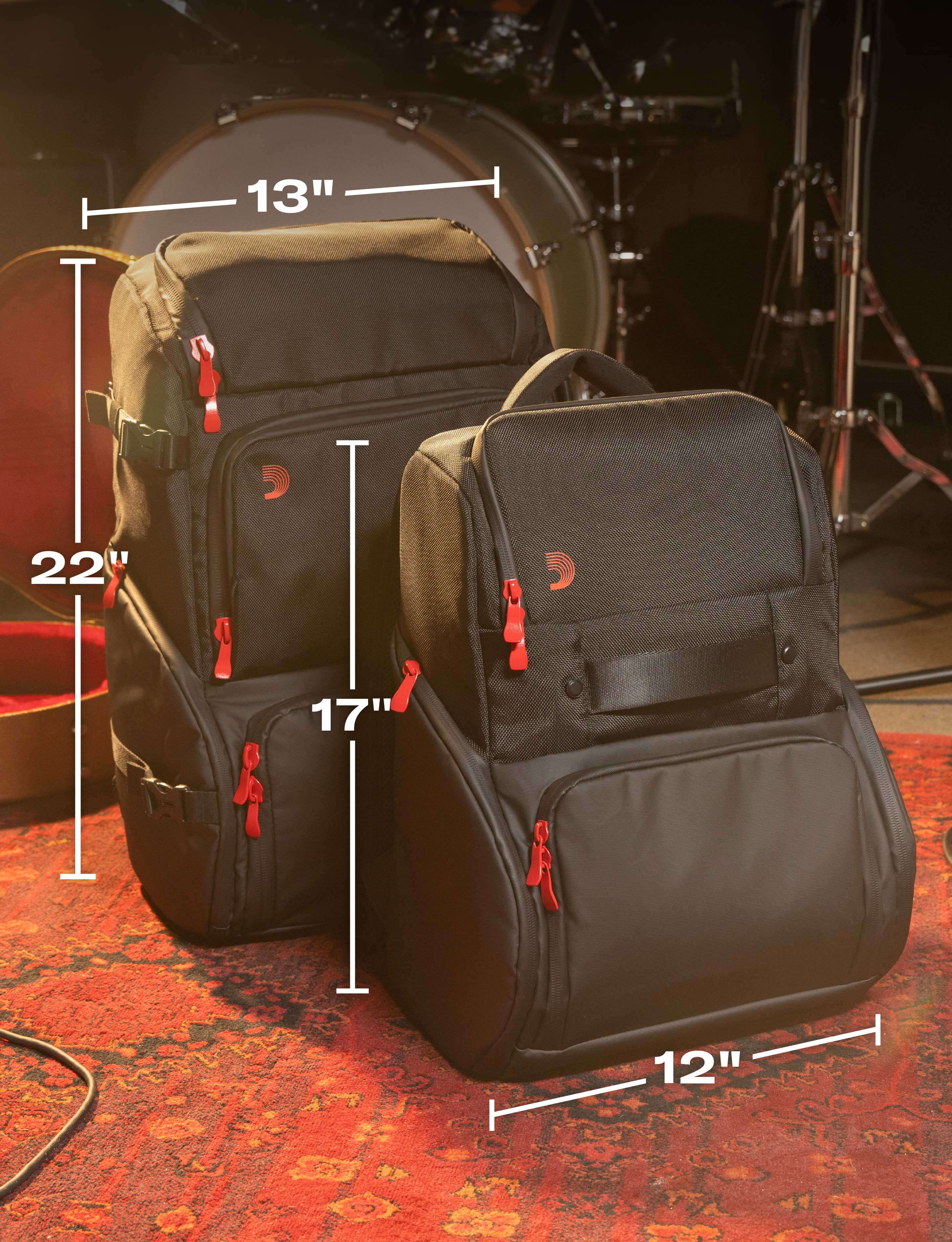 Backline gear packs dimensions