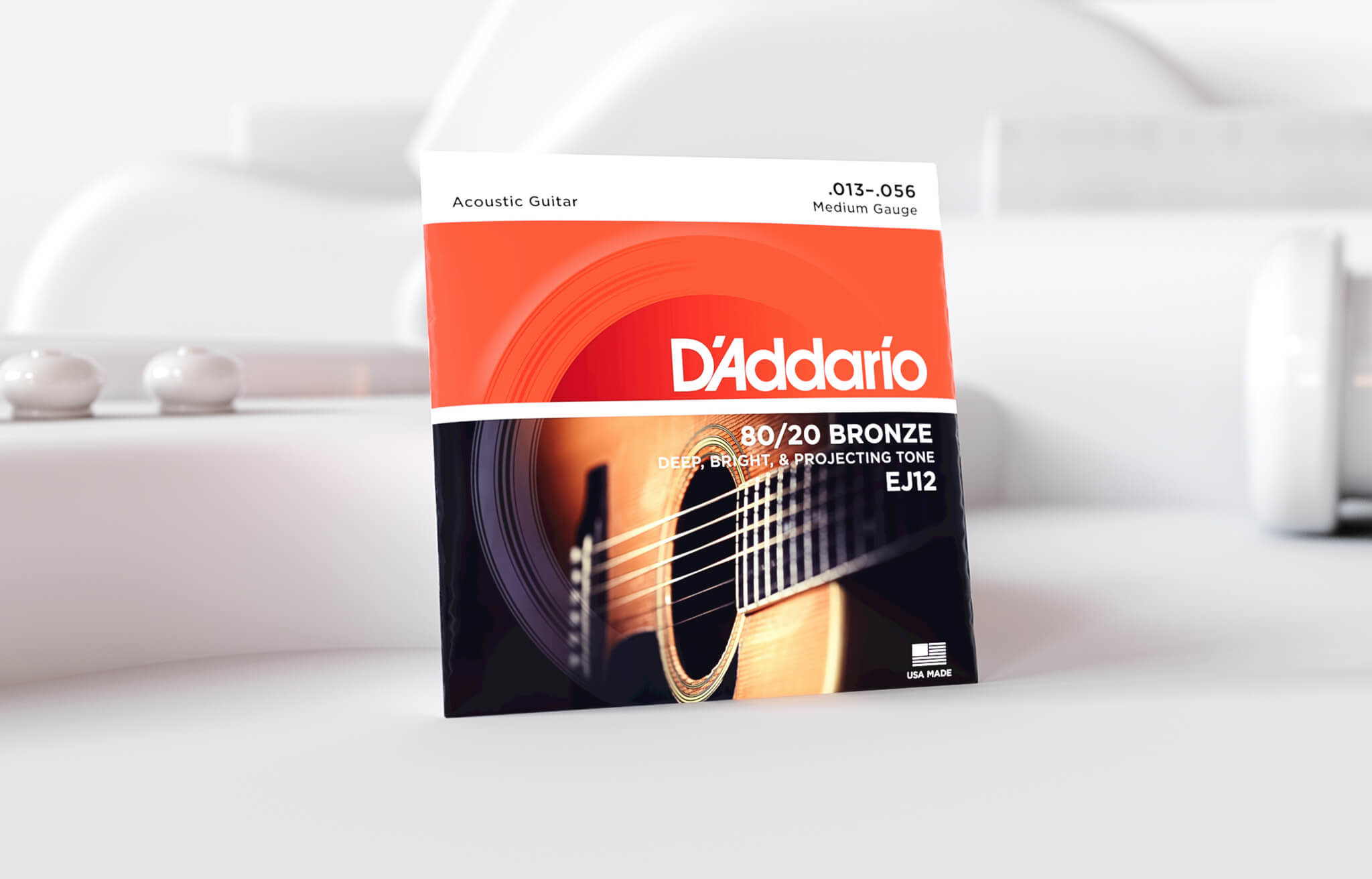 D'Addario Guitar Strings - Acoustic Guitar Strings - 80/20 Bronze - For 6  String Guitar - Deep, Bright, Projecting Tone - EJ10 - Extra Light, 10-47