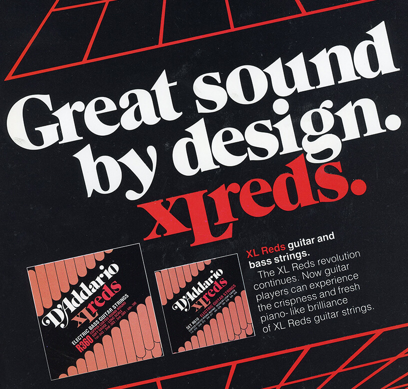 XL Reds strings vintage packaging 