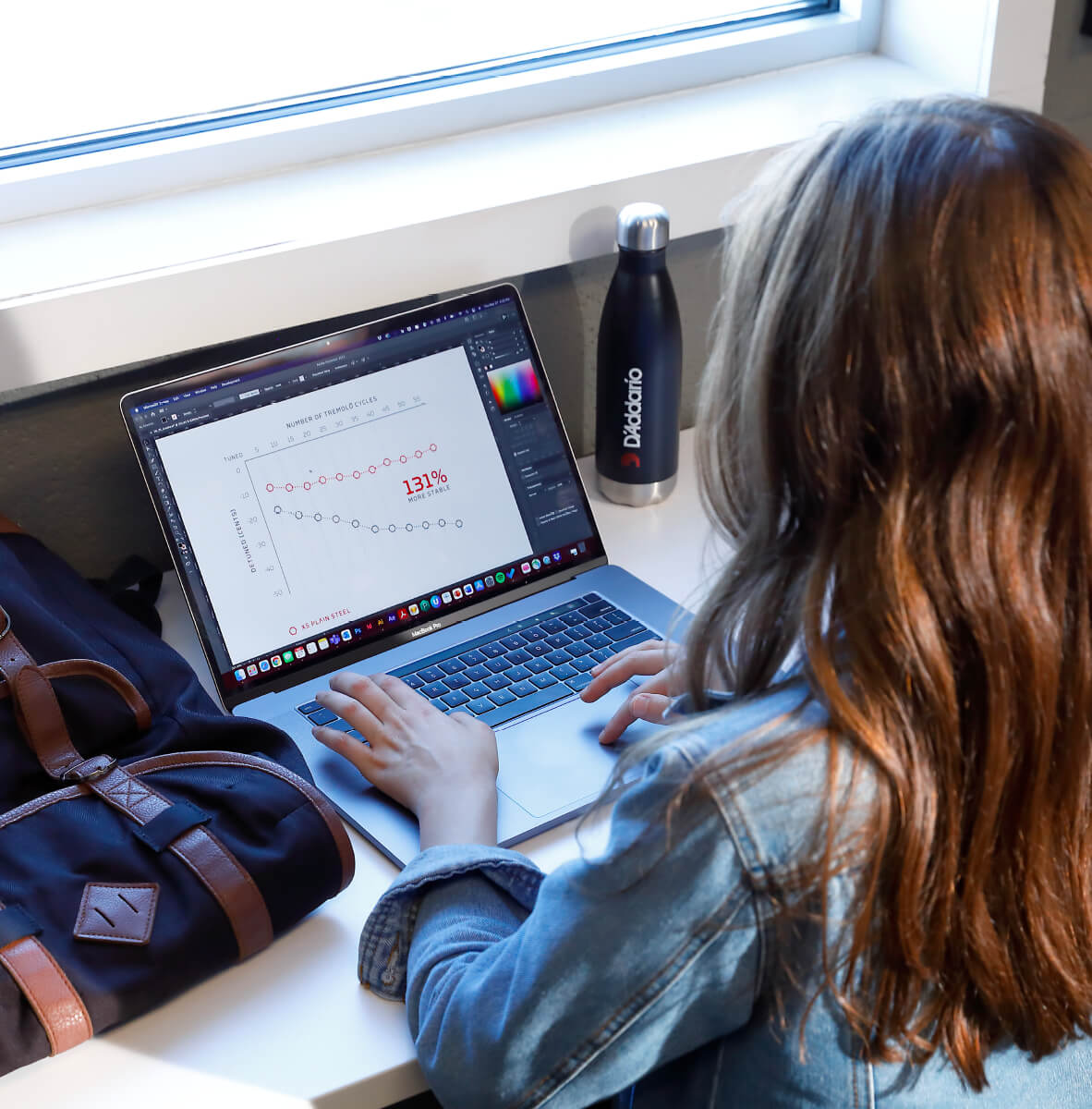 D'Addario employee studying