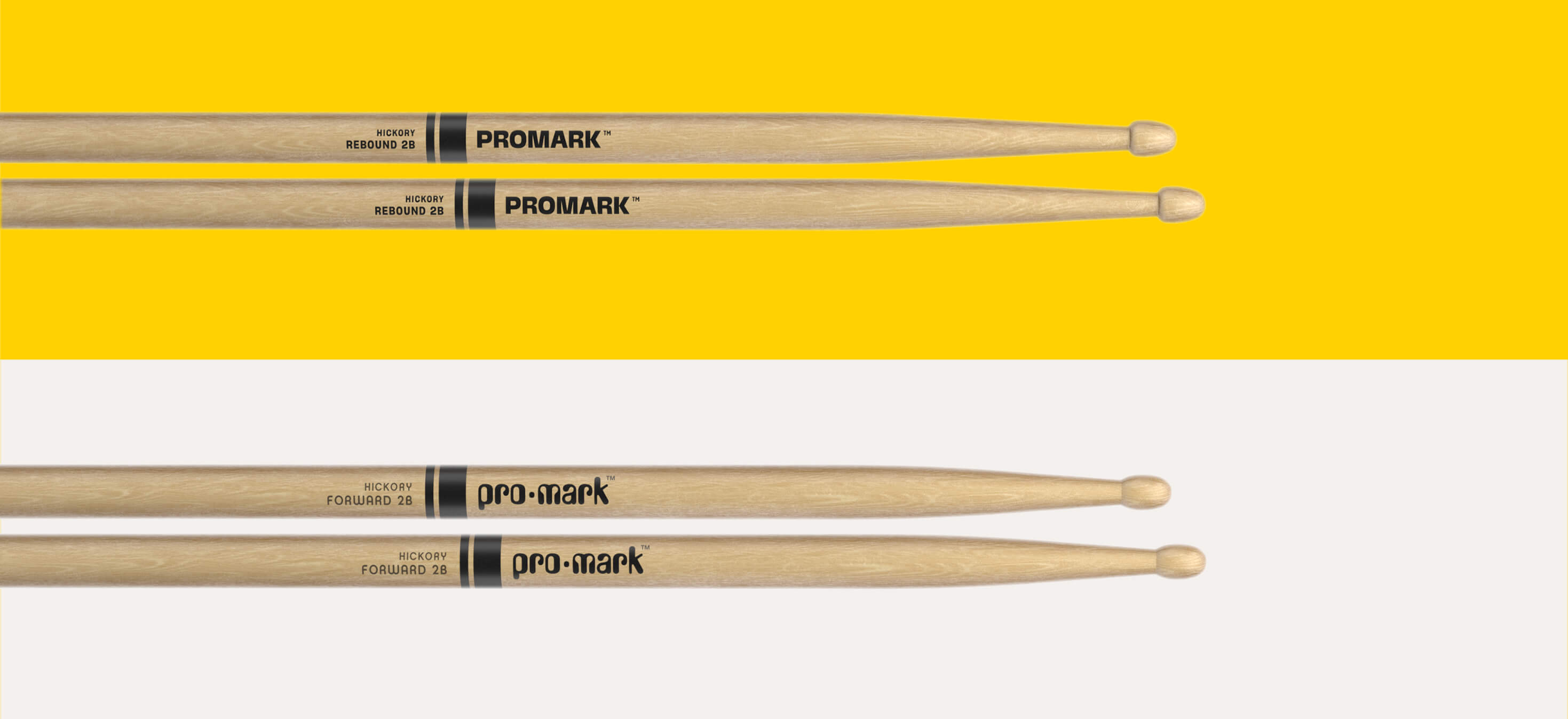 Drumstick Models Hickory Rebound 2B and Hickory Forward 2B