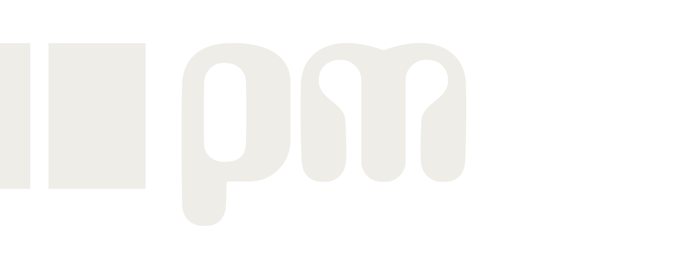 White PM classic logo
