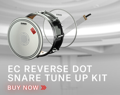 Evans EC Reverse Dot snare drum kit