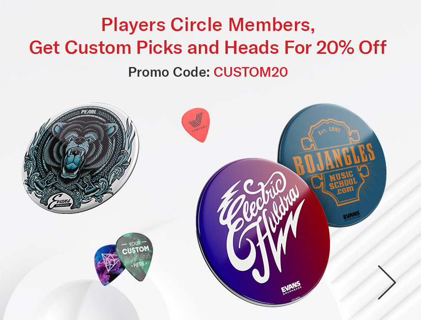 20% Off Custom Picks and Heads