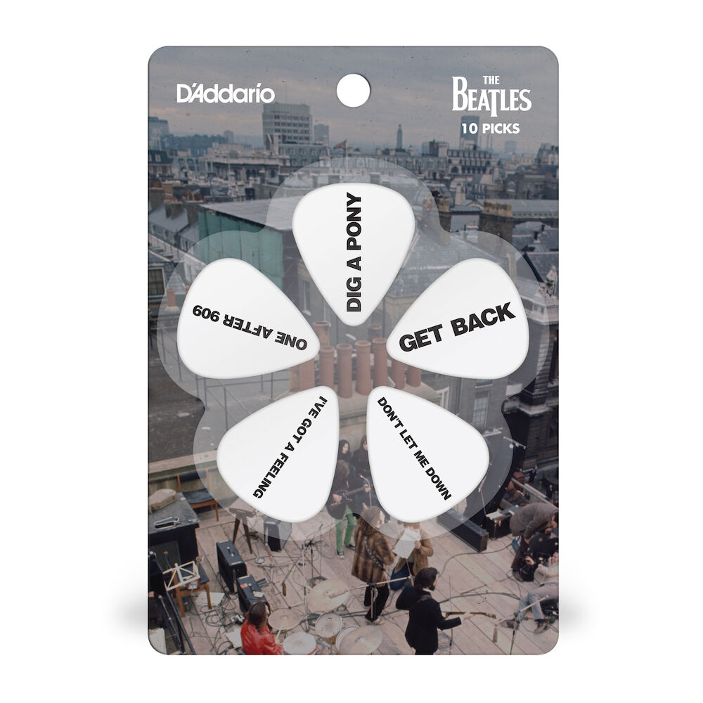 D'Addario Beatles Guitar Picks, Get Back, 10-Pack, Light
