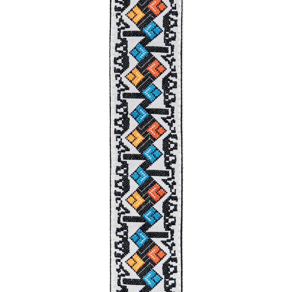 D'Addario Eco Jacquard Woven Guitar Strap, White