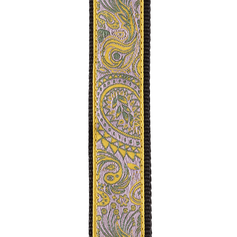 D'Addario Jacquard Ukulele Straps, Paisley Yellow/Purple