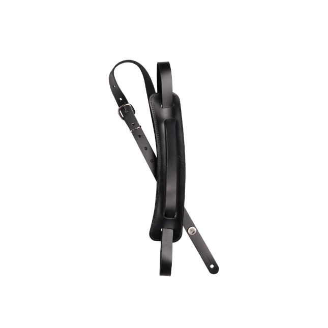 D'Addario John Lennon Signature Strap, Black Leather w/Pad