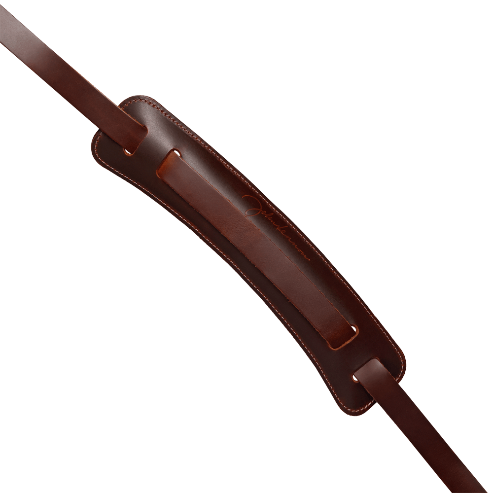 D'Addario John Lennon Signature Strap Brown Leather w/Pad