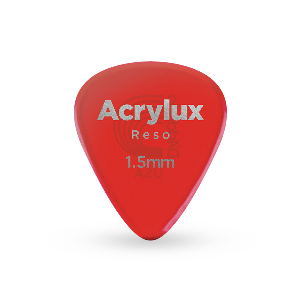 D'Addario Acrylux Reso Guitar Pick 1.5MM, Standard, 25-pack