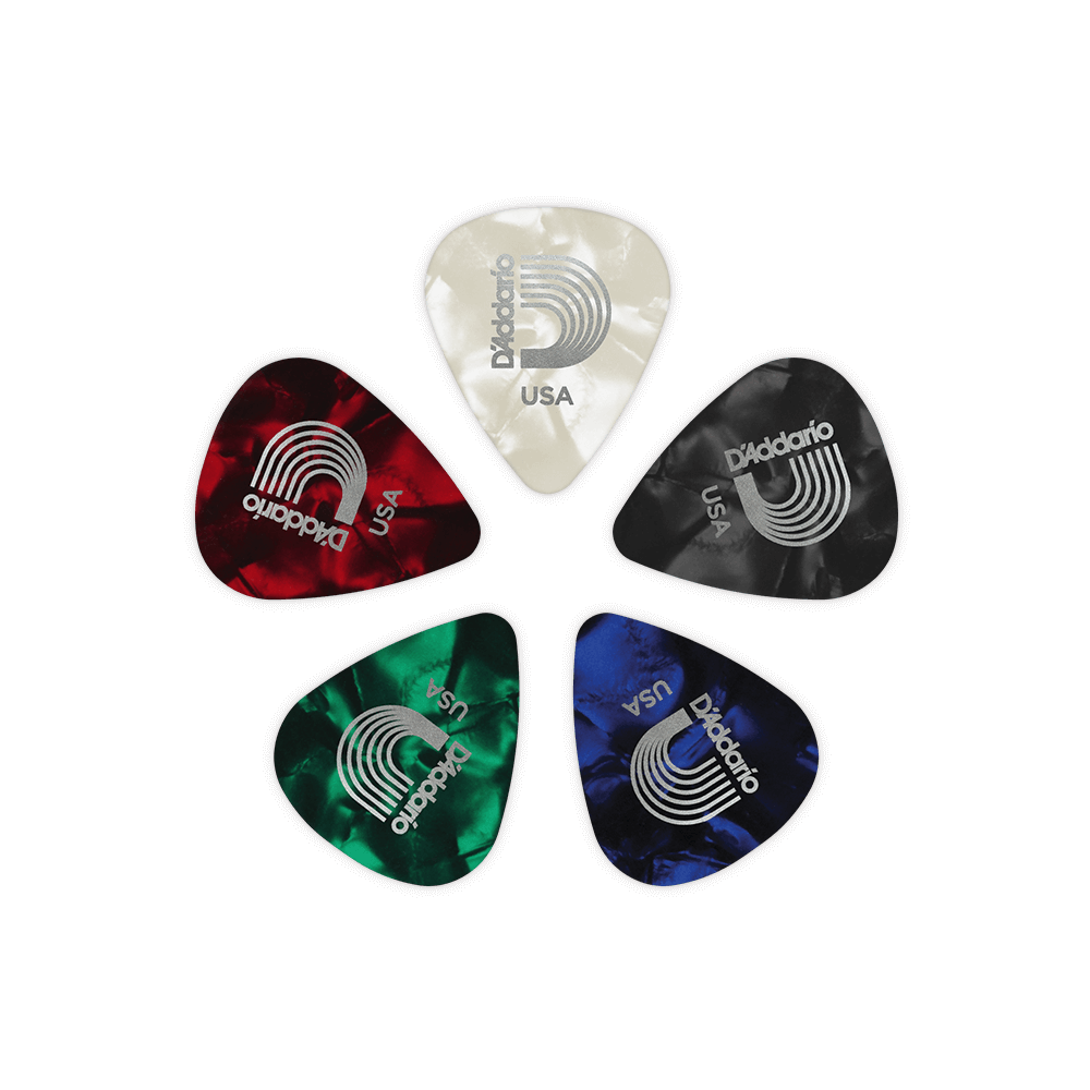 Paul Reed Smith PRS White Pearloid Celluloid Guitar Picks – Medium 12