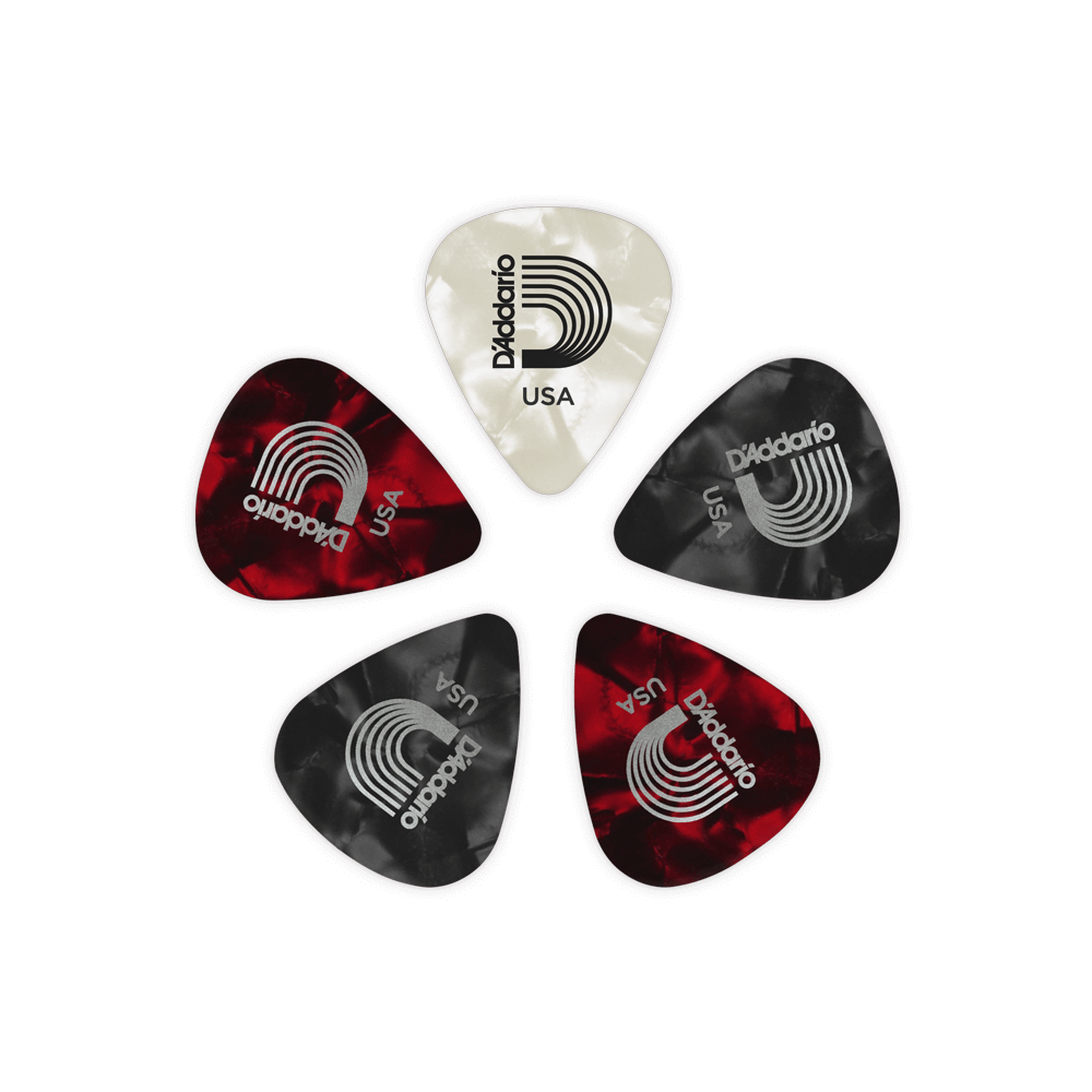 D'Addario Classic Pearl Celluloid Gauge Assortment, 25 Pack