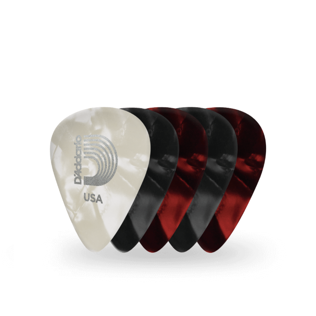 D'Addario Classic Pearl Celluloid Gauge Assortment, 25 Pack