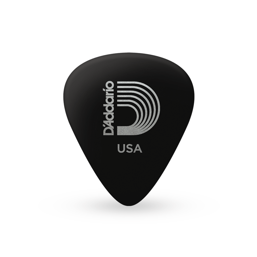 D'Addario Black Celluloid Guitar Picks, 10 pack, Medium