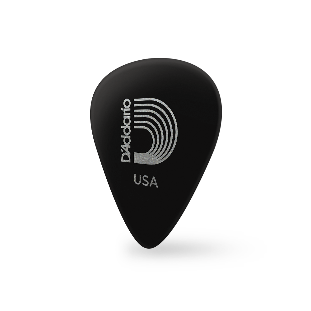 D'Addario Black Celluloid Guitar Picks, 10 pack, Medium