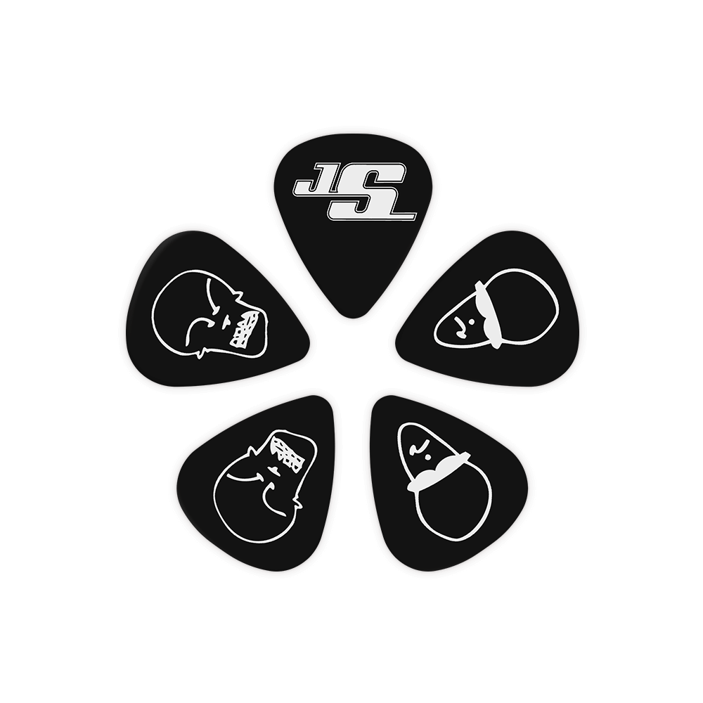 D'Addario Joe Satriani Guitar Picks, Black, 10 Pack, Medium
