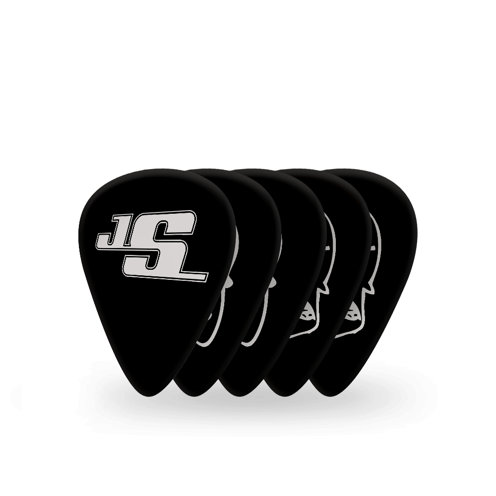 D'Addario Joe Satriani Guitar Picks, Black, 10 Pack, Medium