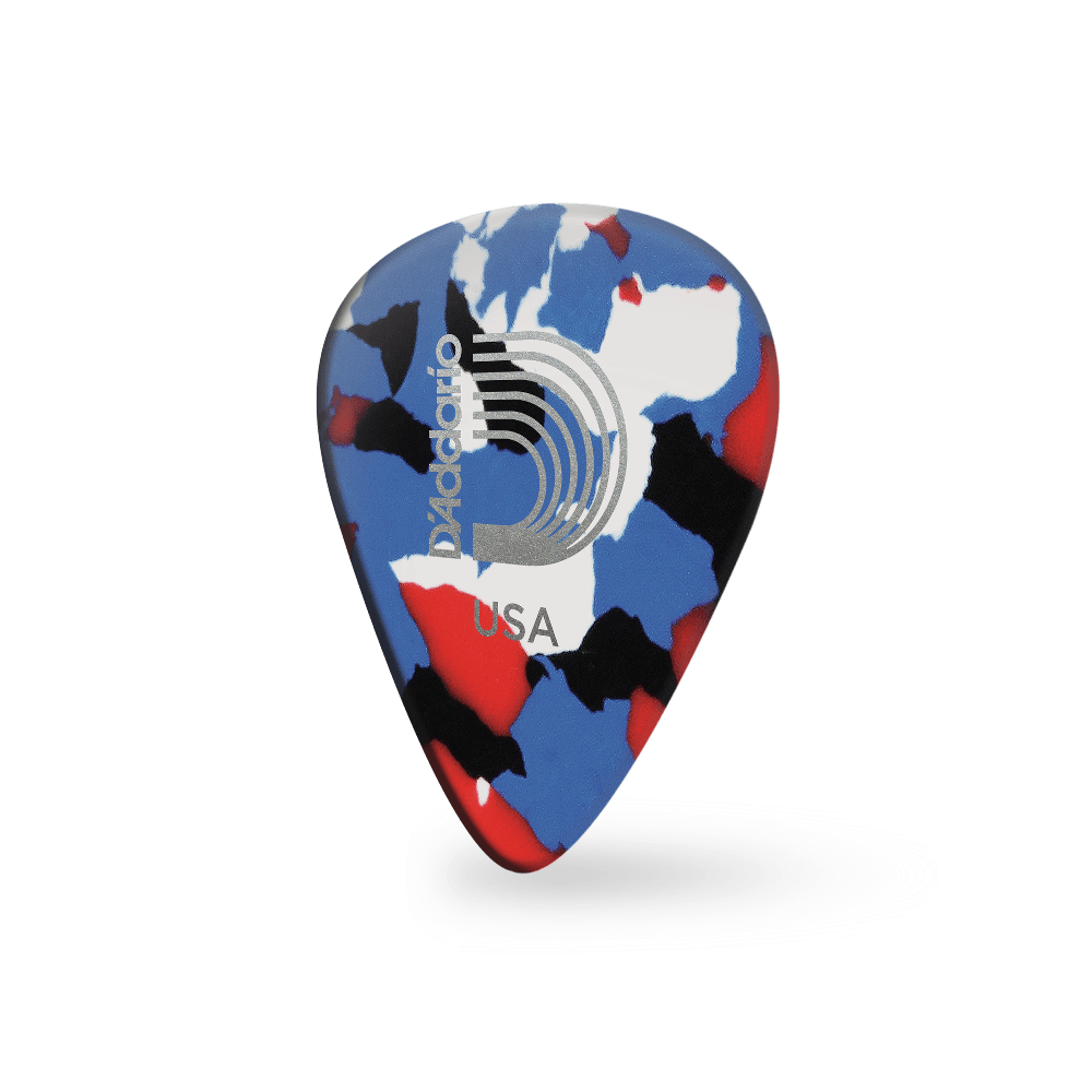 D'Addario Multi-Color Celluloid Guitar Picks, 25 pack, Extra Heavy