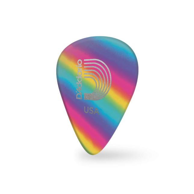D'Addario Rainbow Celluloid Guitar Picks 25 pack, Heavy