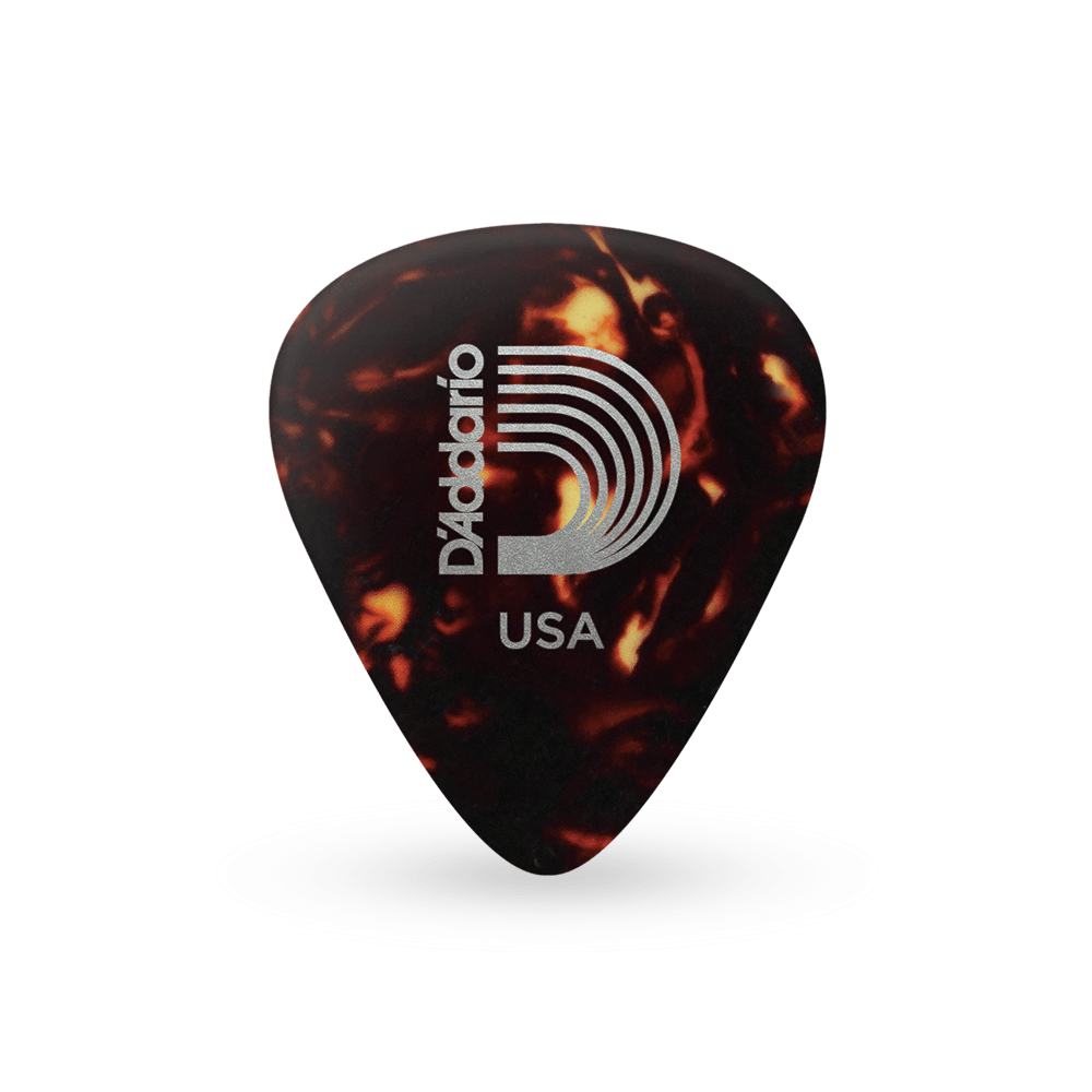 D'Addario Shell-Color Celluloid Guitar Picks, 100 pack, Light