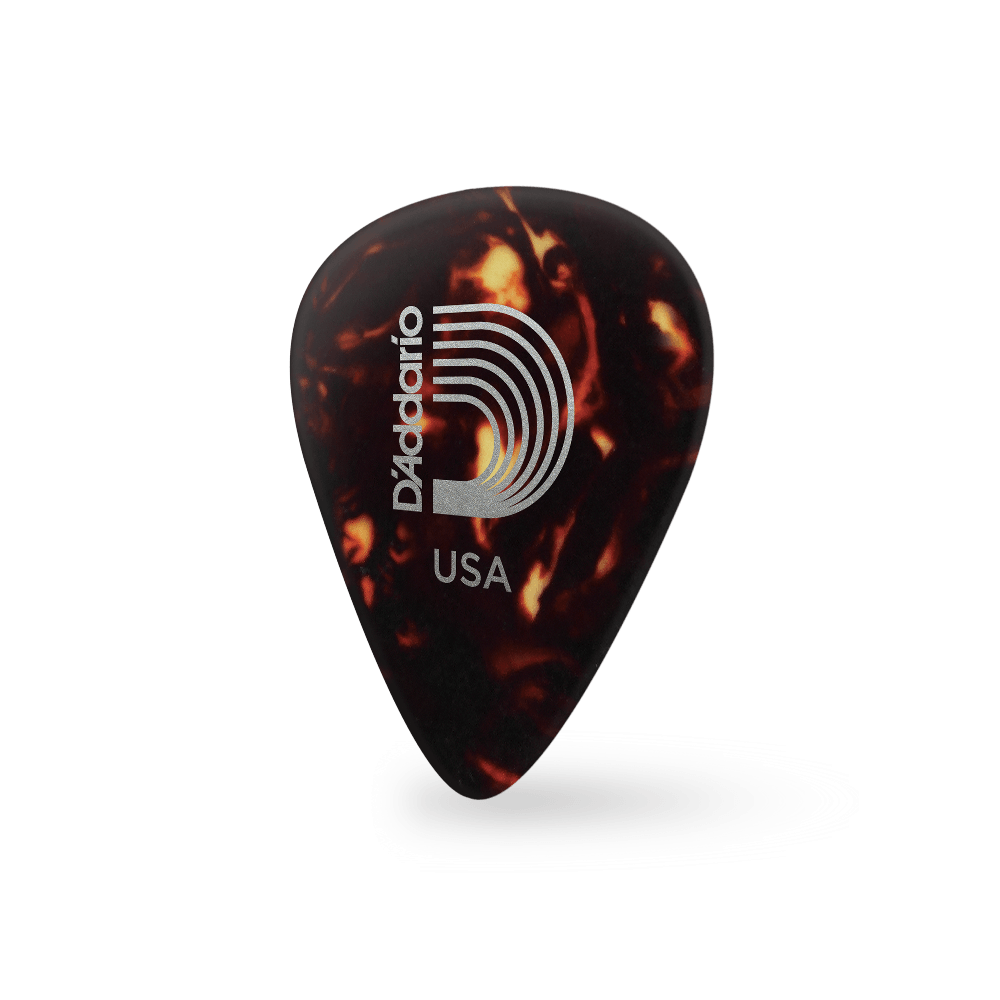 D'Addario Shell-Color Celluloid Guitar Picks, 100 pack, Light