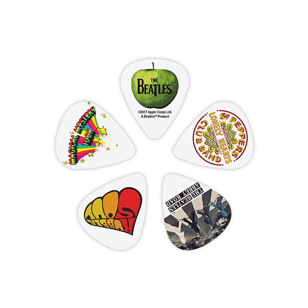 D'Addario Beatles Guitar Picks, Albums 10 pack, Thin