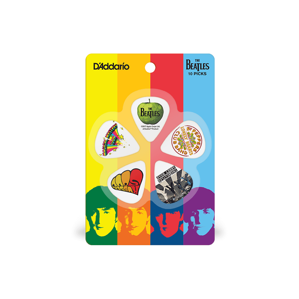 D'Addario Beatles Guitar Picks, Albums 10 pack, Thin