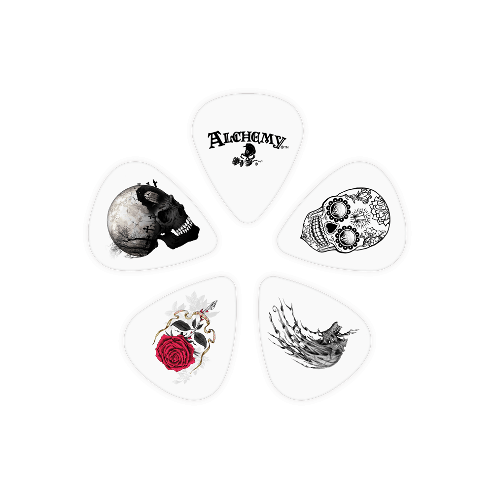 D'Addario Alchemy Picks Skull Collection