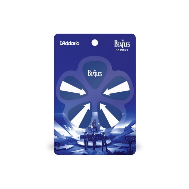 D'Addario Beatles 1964 Tour Ed Sullivan Stage Guitar Picks, Medium Gauge (.70mm) 10-Pack