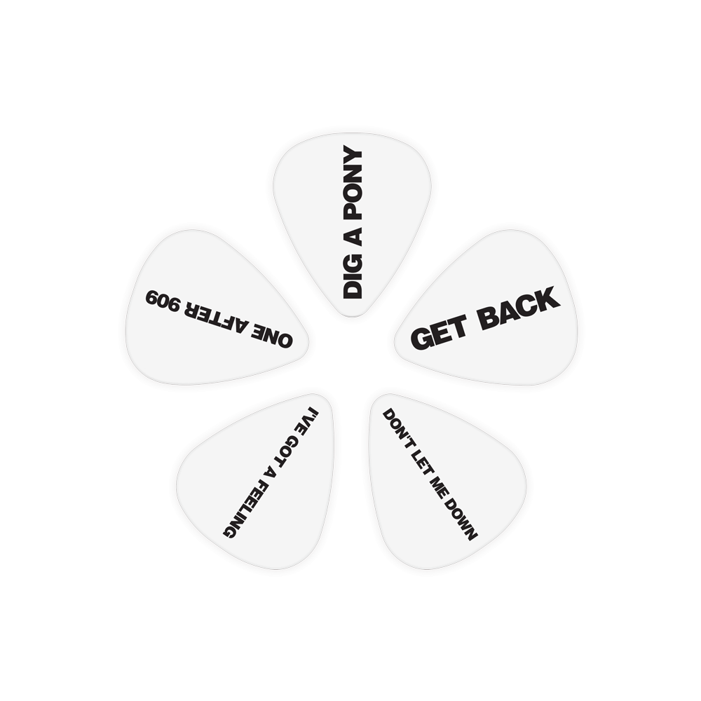 D'Addario Beatles Guitar Picks, Get Back, 10-Pack, Medium