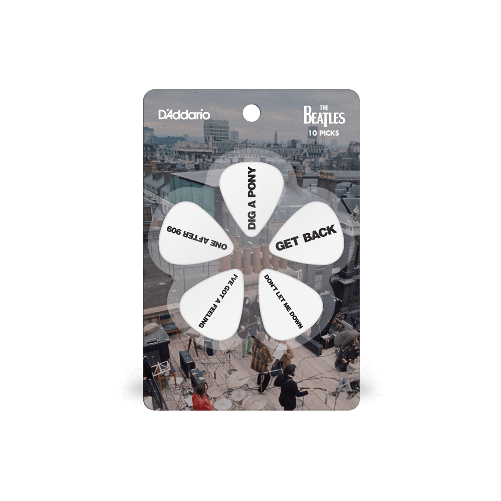 D'Addario Beatles Guitar Picks, Get Back, 10-Pack, Medium