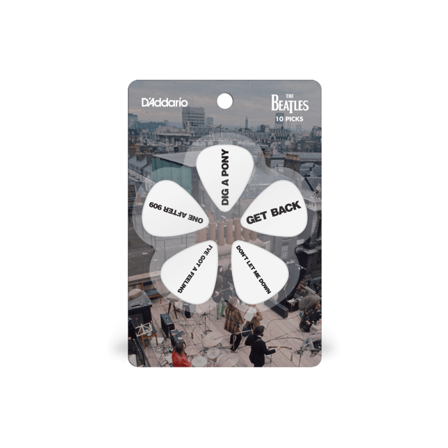 D'Addario Beatles Guitar Picks, Get Back, 10-Pack, Medium