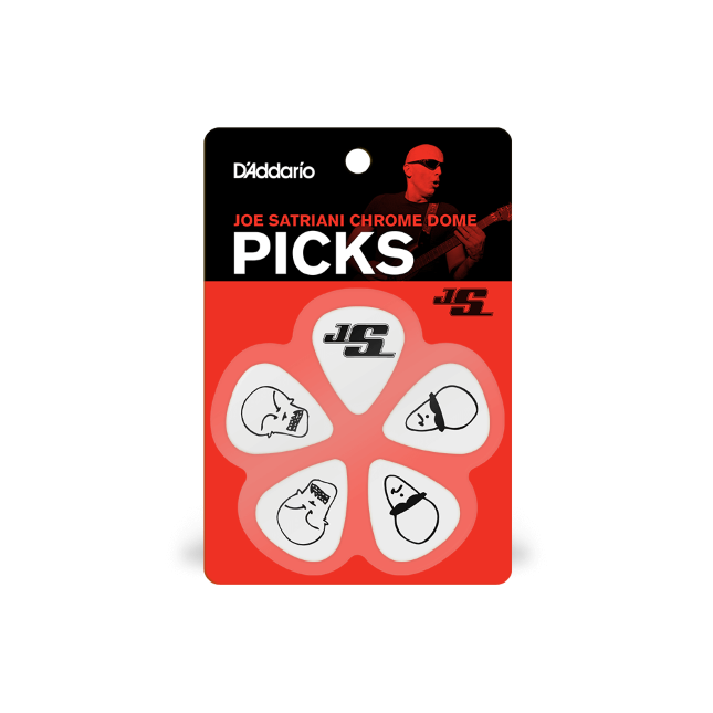 D'Addario Joe Satriani Guitar Picks, White, 10 pack, Medium